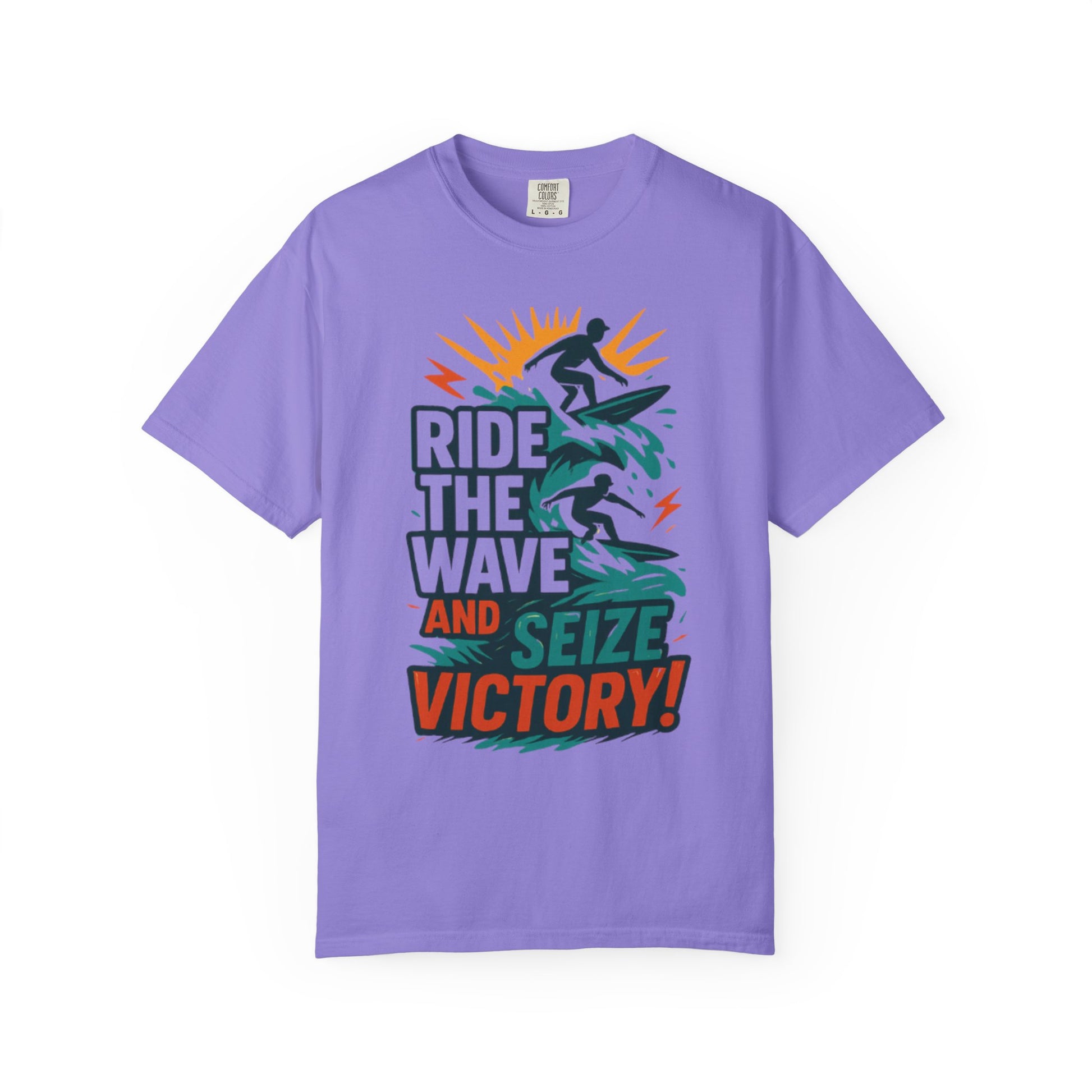 Surfing Victory T-Shirt, Ride the Wave Tee, Beachwear, Gift for Surfers, Casual Summer Top