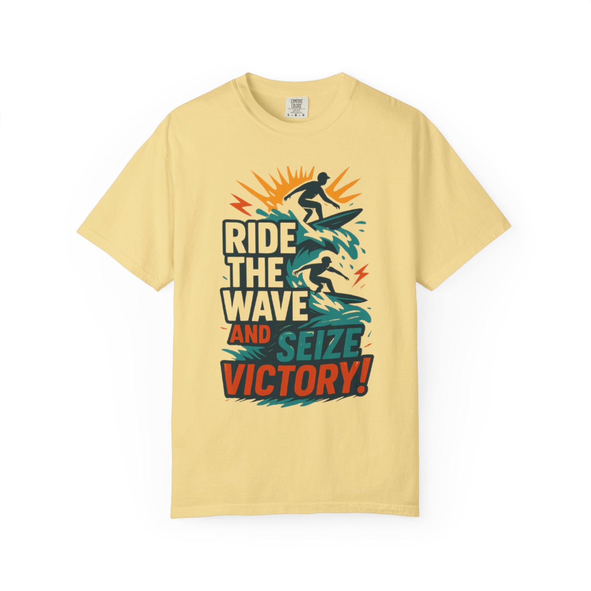 Surfing Victory T-Shirt, Ride the Wave Tee, Beachwear, Gift for Surfers, Casual Summer Top