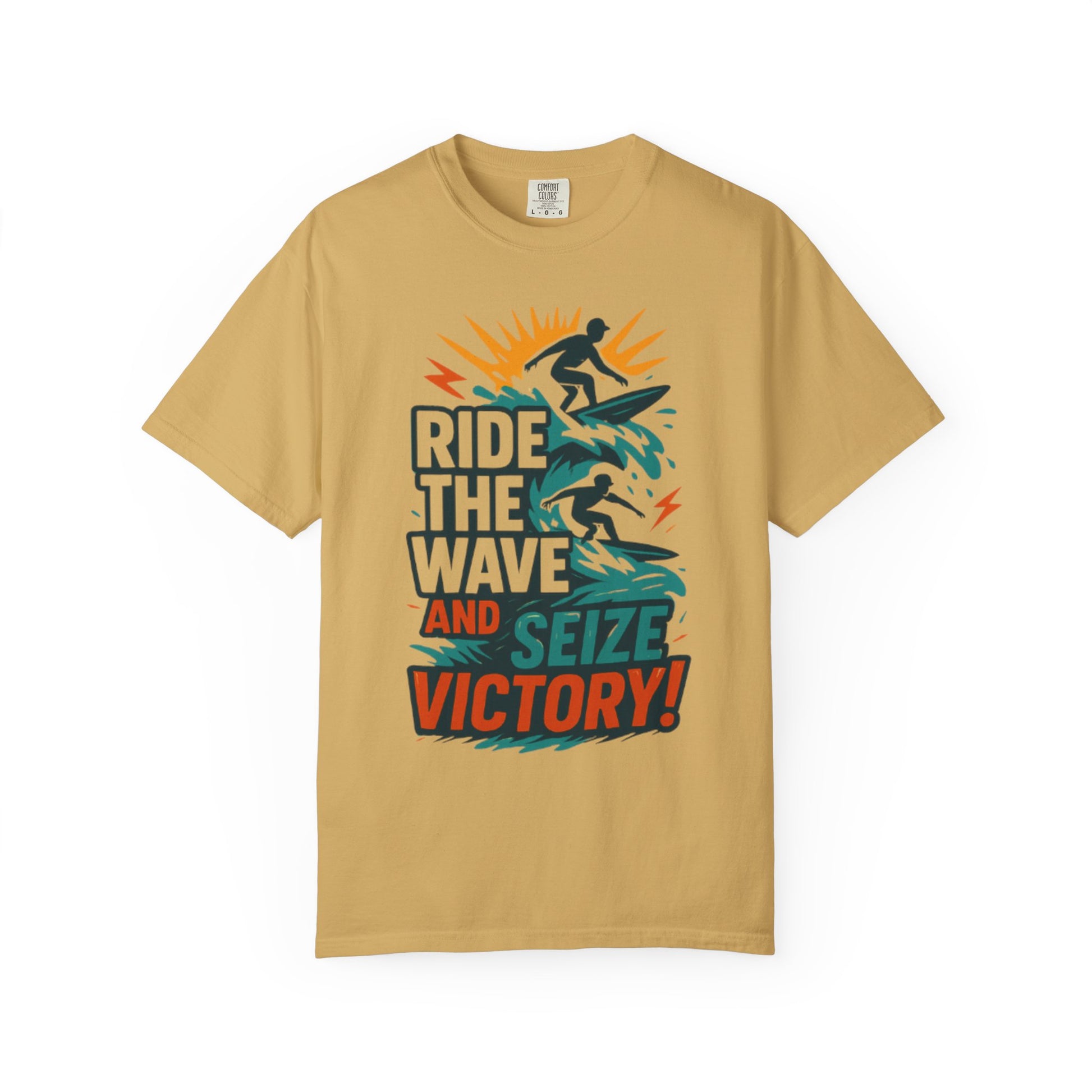 Surfing Victory T-Shirt, Ride the Wave Tee, Beachwear, Gift for Surfers, Casual Summer Top