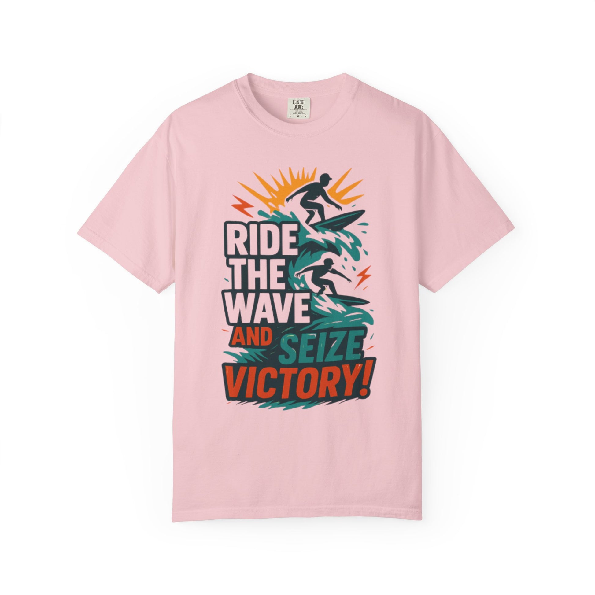 Surfing Victory T-Shirt, Ride the Wave Tee, Beachwear, Gift for Surfers, Casual Summer Top
