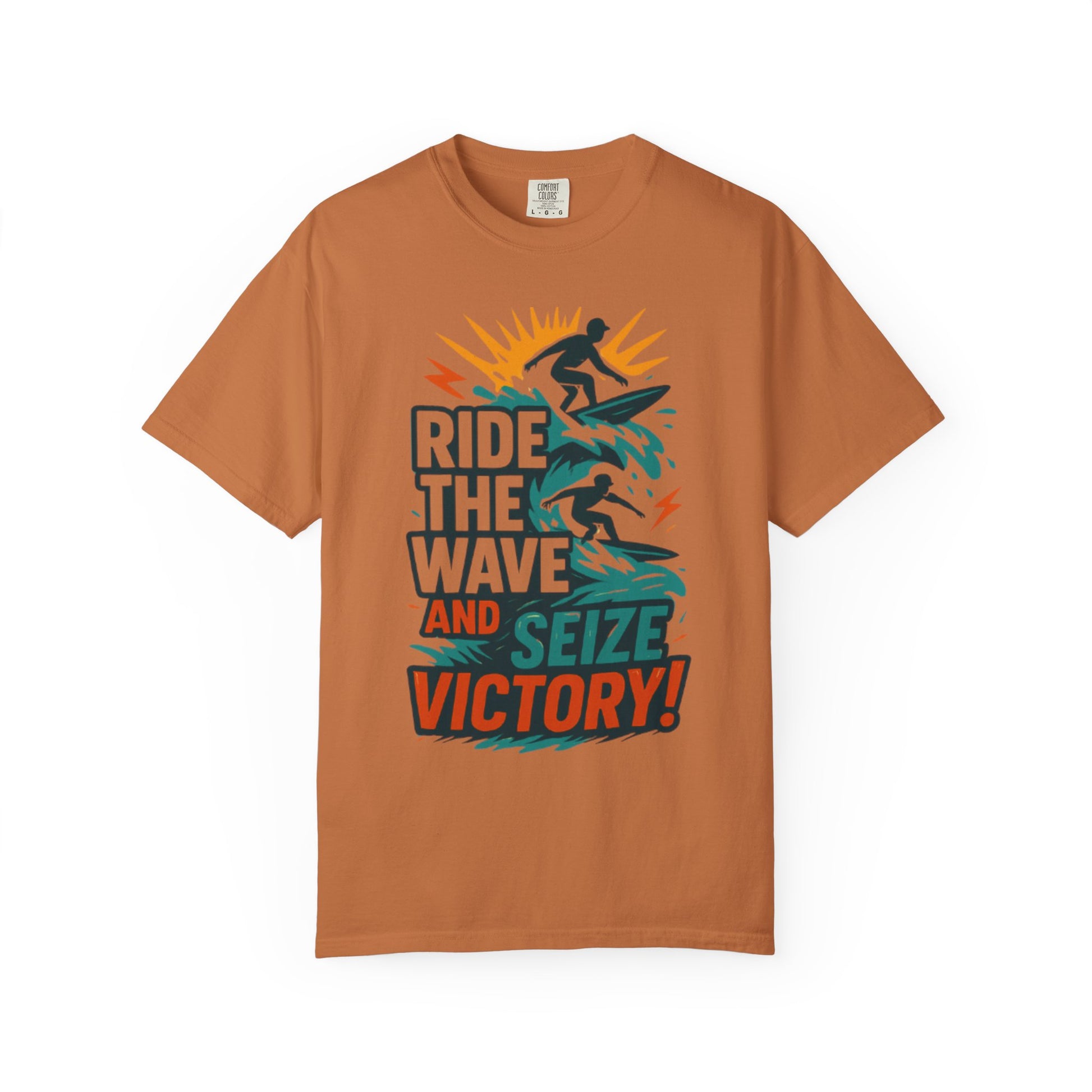 Surfing Victory T-Shirt, Ride the Wave Tee, Beachwear, Gift for Surfers, Casual Summer Top