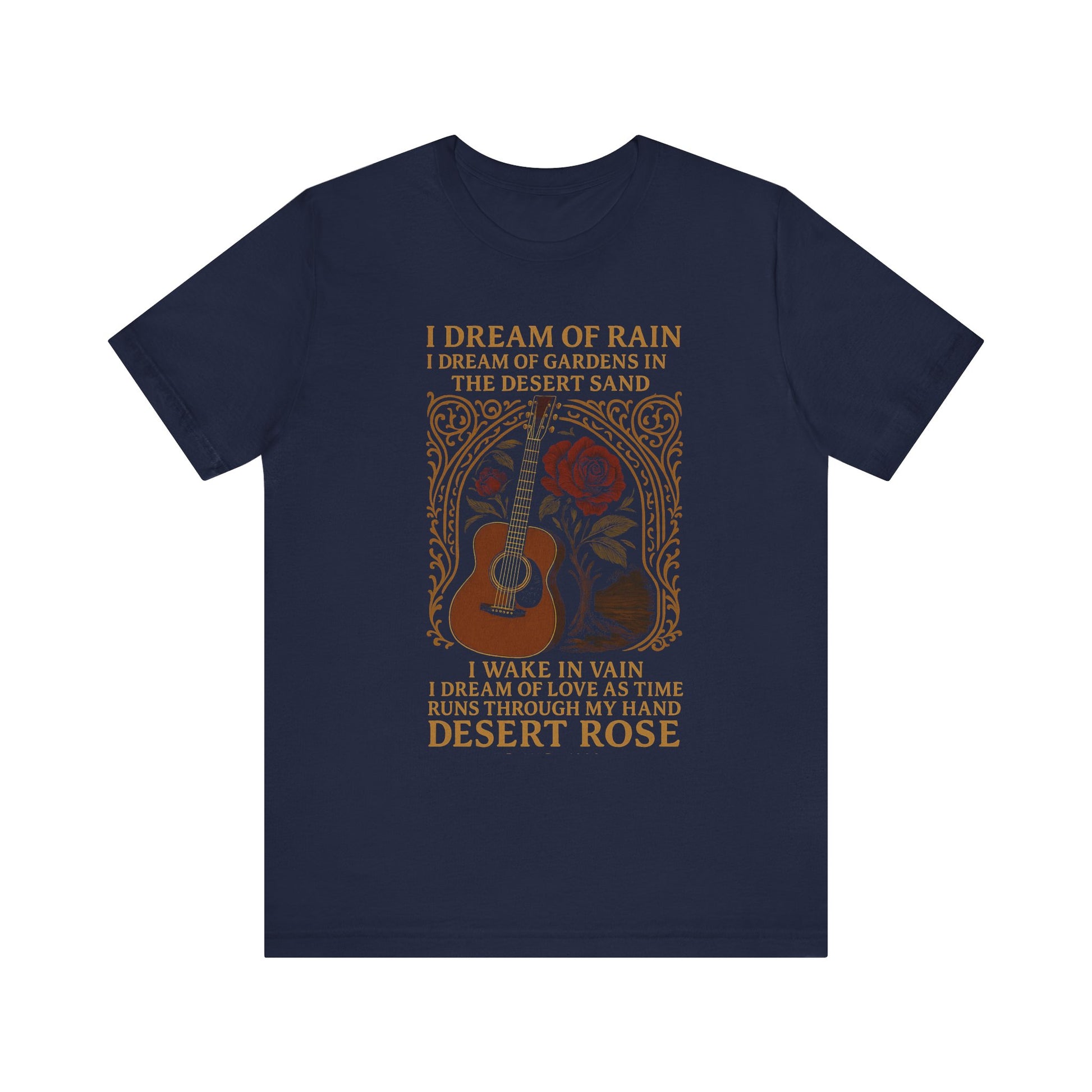 Desert Rose T Shirt  Vintage Guitar  Rose Lyrics Tee 90s Sting Music Lover Gift