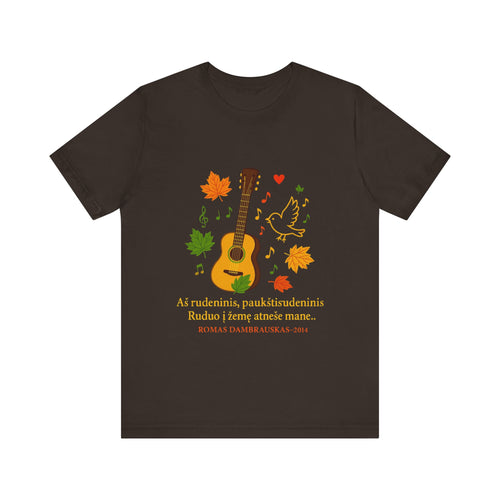 Autumn Melody Tee, Fall T-Shirt, Music Lovers Gift, Thanksgiving Apparel, Outdoor Concert Wear, Custom Graphic Shirt