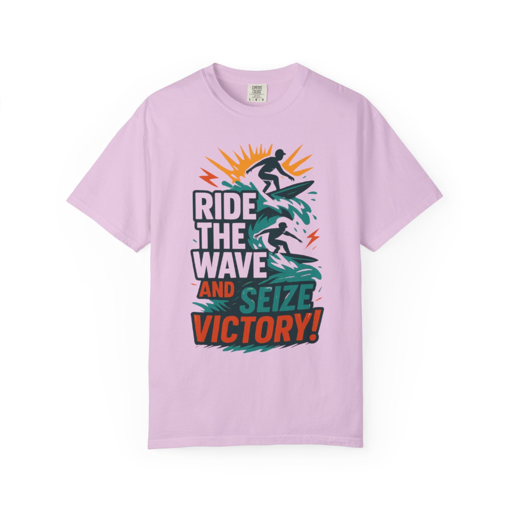 Surfing Victory T-Shirt, Ride the Wave Tee, Beachwear, Gift for Surfers, Casual Summer Top