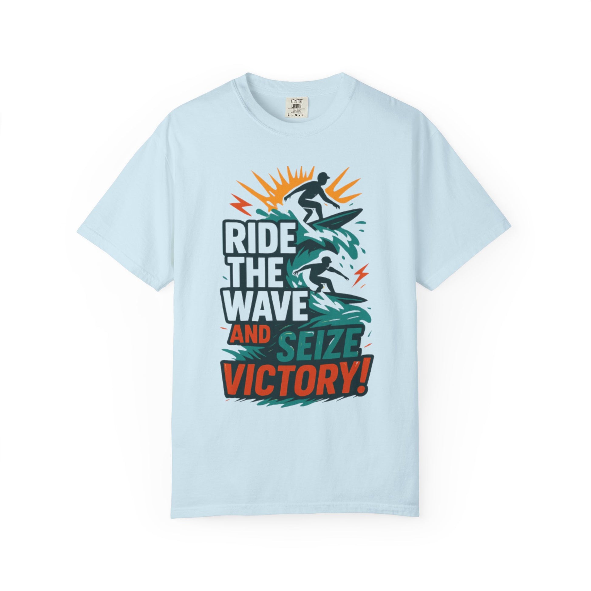 Surfing Victory T-Shirt, Ride the Wave Tee, Beachwear, Gift for Surfers, Casual Summer Top