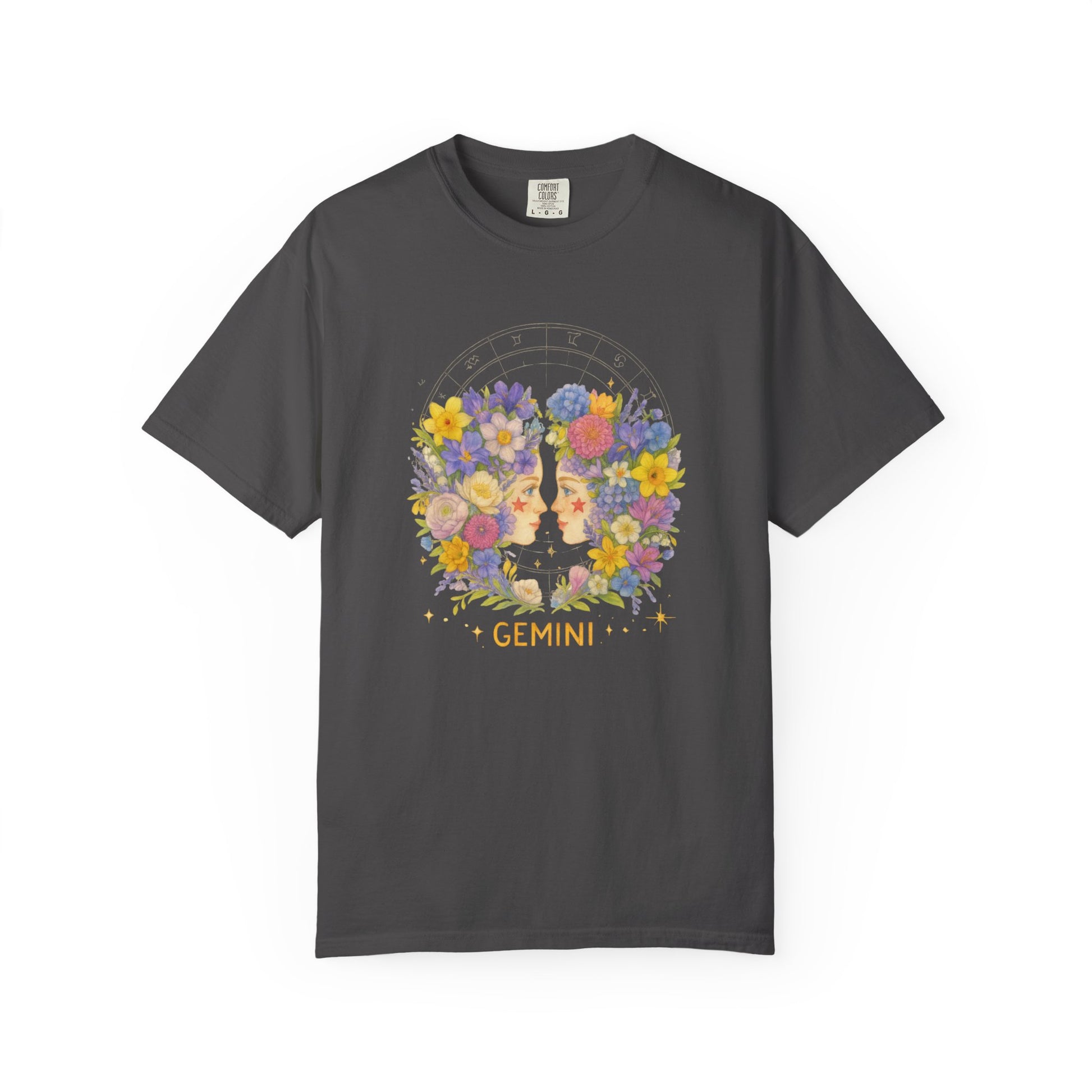 Gemini Zodiac Shirt – Floral Horoscope Tee, Astrology Gift for Women & Men