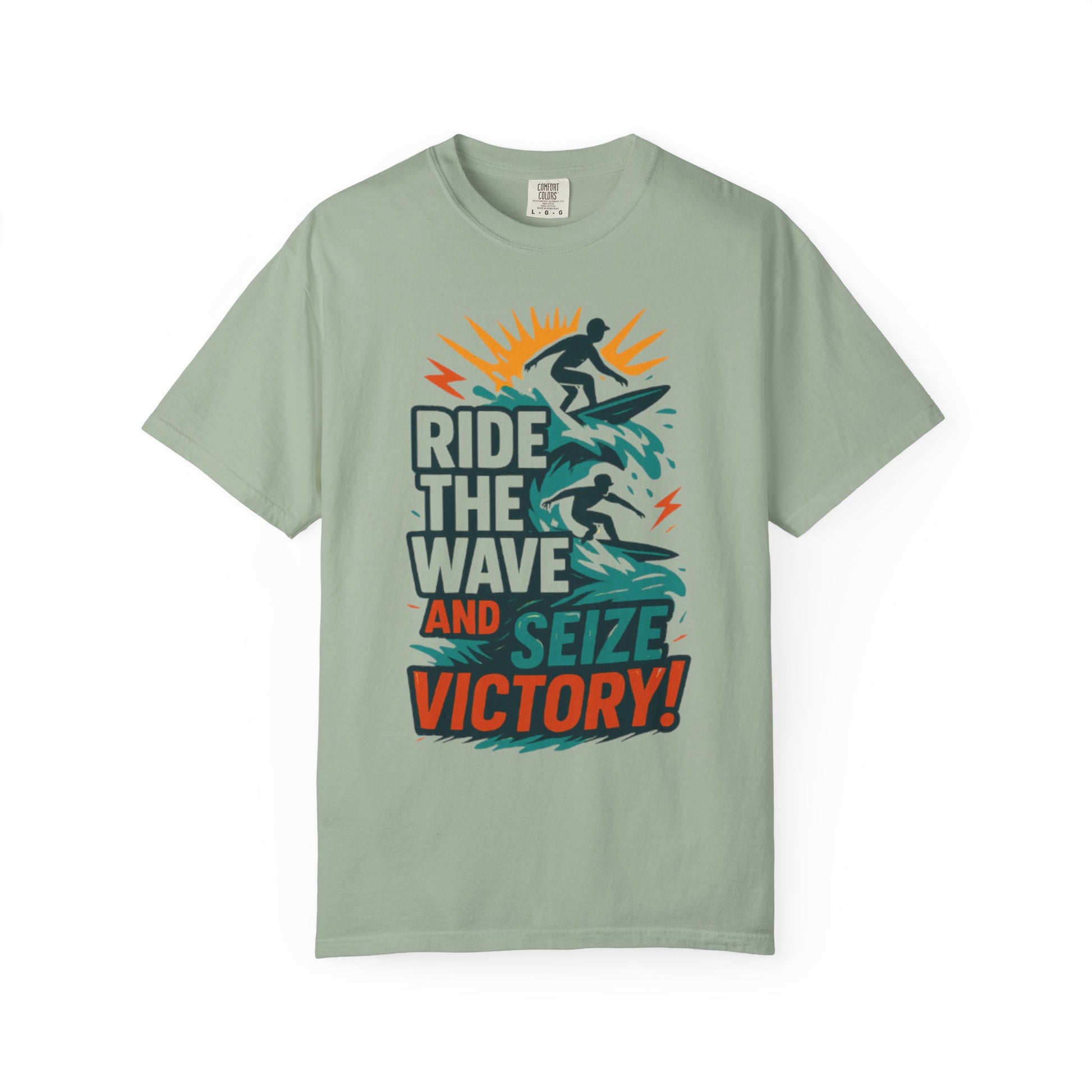 Surfing Victory T-Shirt, Ride the Wave Tee, Beachwear, Gift for Surfers, Casual Summer Top