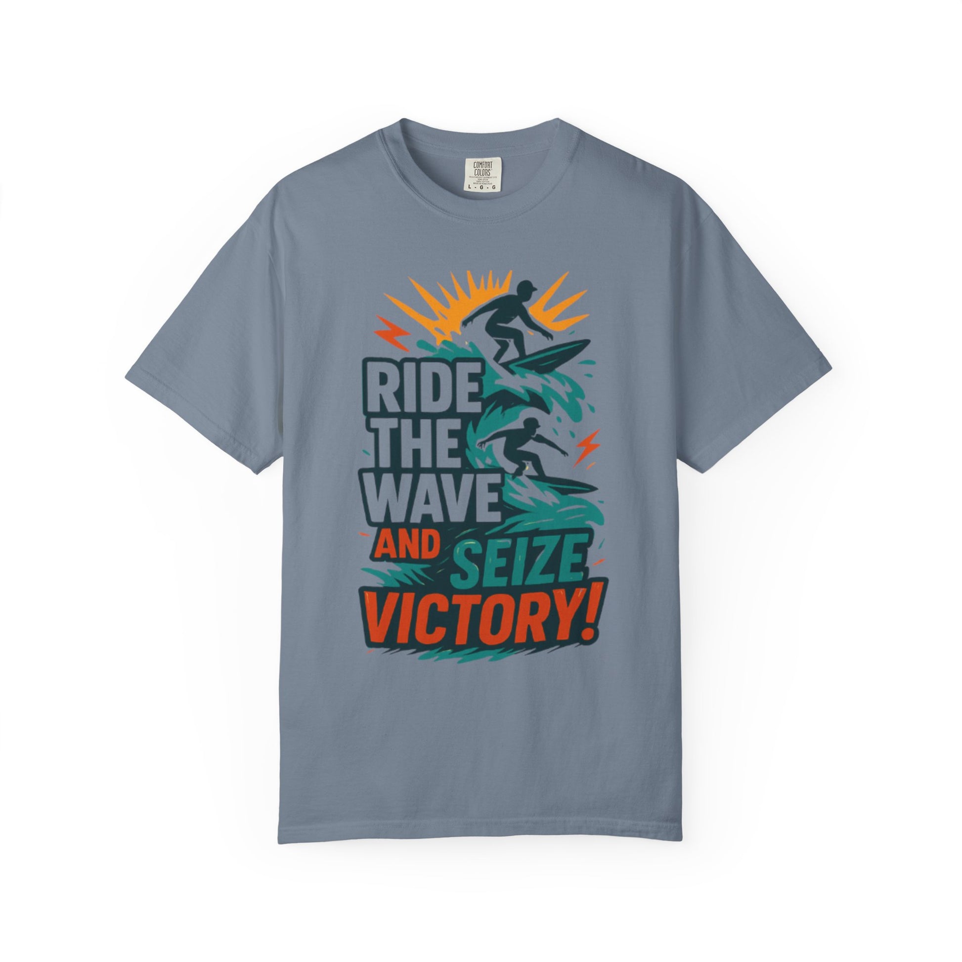 Surfing Victory T-Shirt, Ride the Wave Tee, Beachwear, Gift for Surfers, Casual Summer Top