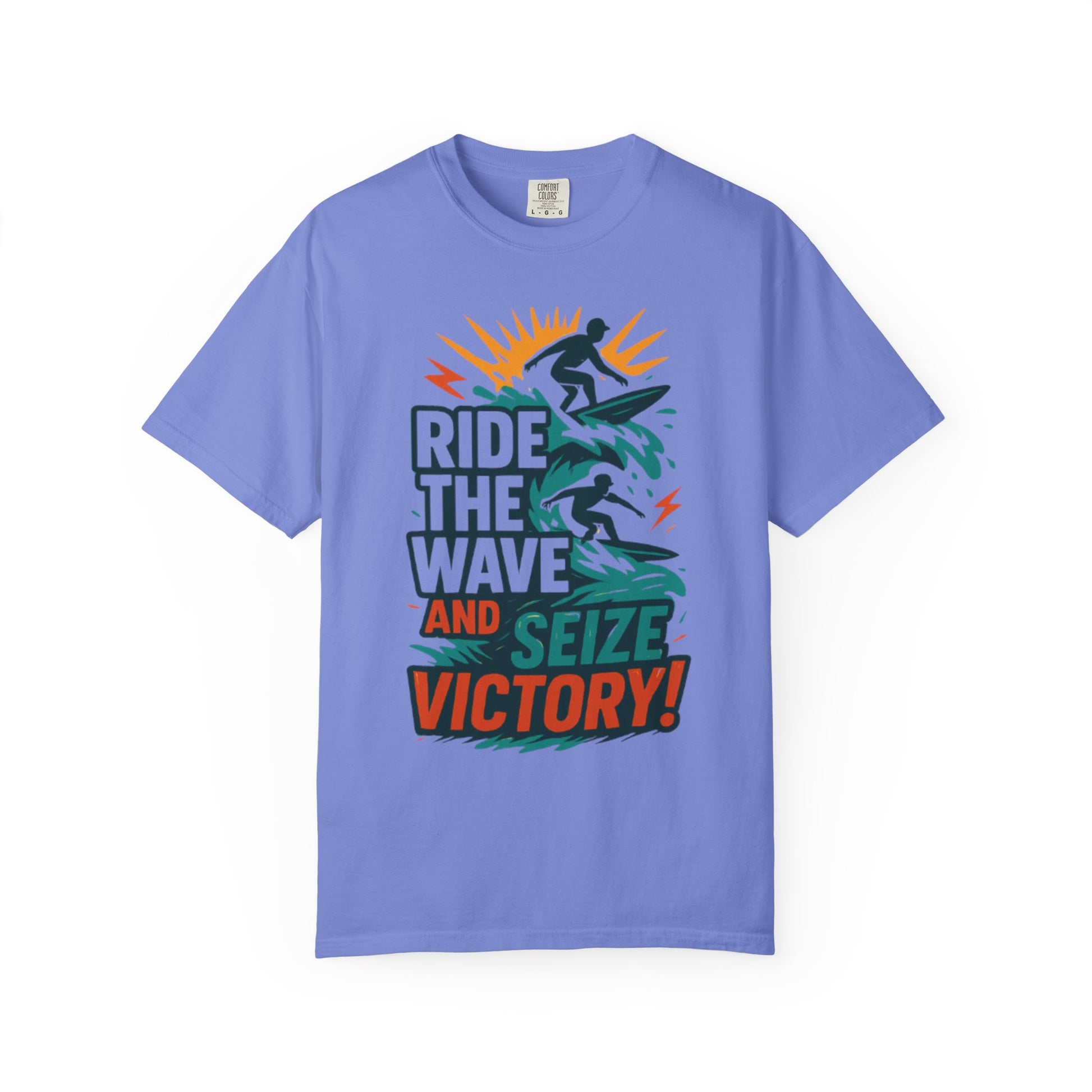 Surfing Victory T-Shirt, Ride the Wave Tee, Beachwear, Gift for Surfers, Casual Summer Top