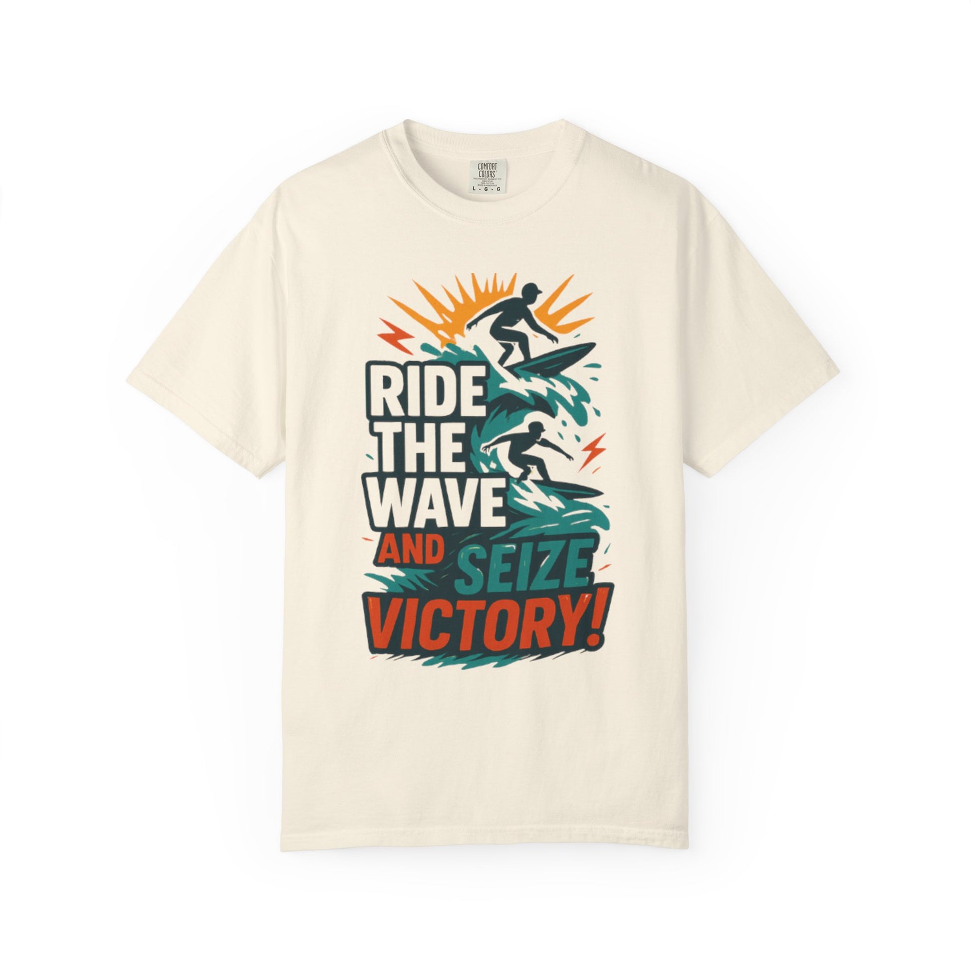 Surfing Victory T-Shirt, Ride the Wave Tee, Beachwear, Gift for Surfers, Casual Summer Top
